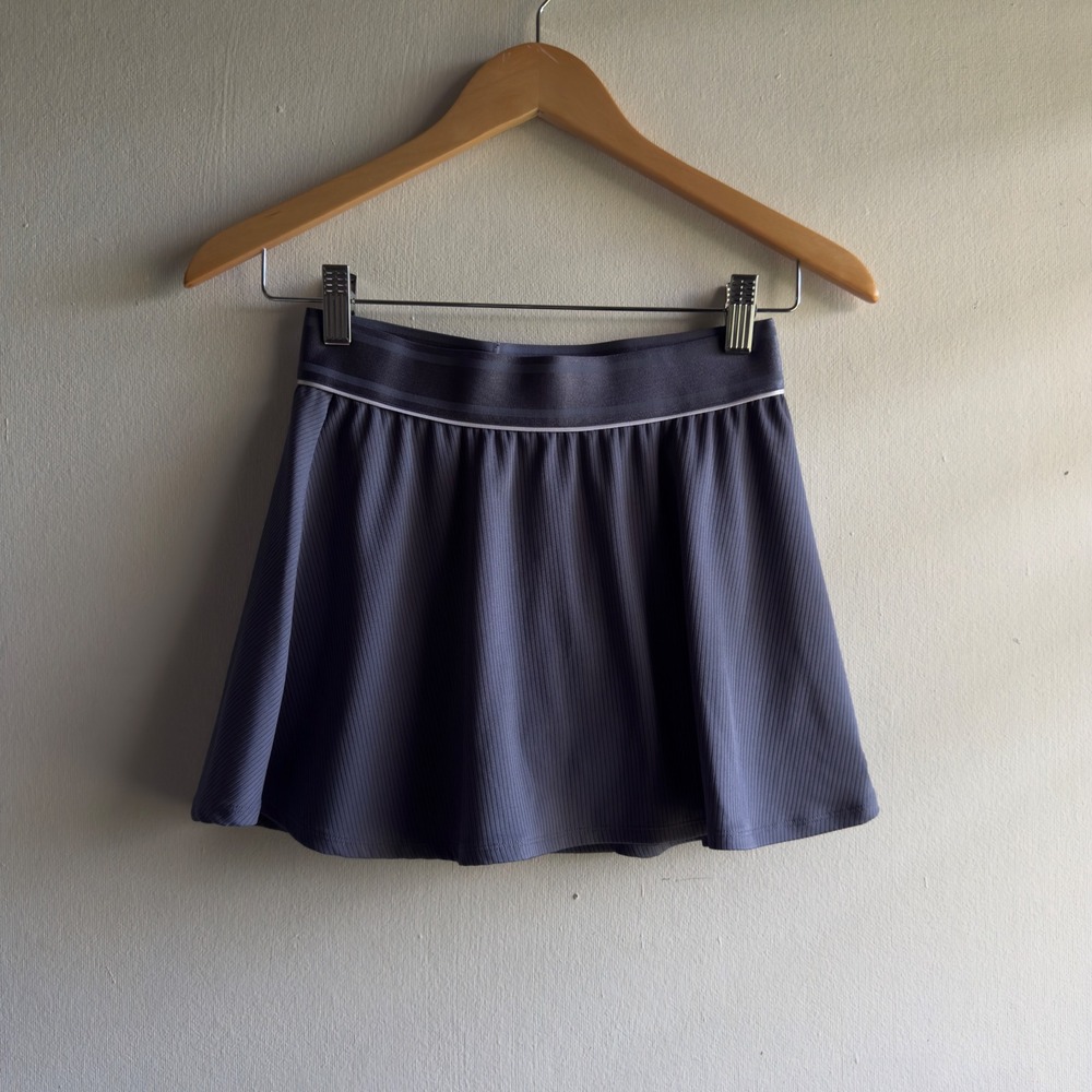 Nike Grey Court Dri-FIT Tennis Skort Women Ribbed Active Skirt Small